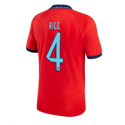 Moški Nogometni dresi Anglija Declan Rice #4 Gostujoči SP 2022 Kratek Rokav